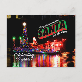 Santa on the River Postcard 2