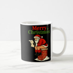 Santa Ong Down Chimney Shirt Funny Naughty Xmas Sa Coffee Mug