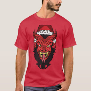 Santa Oni Mask Devil Nightmare Horror Movie Christ T-Shirt