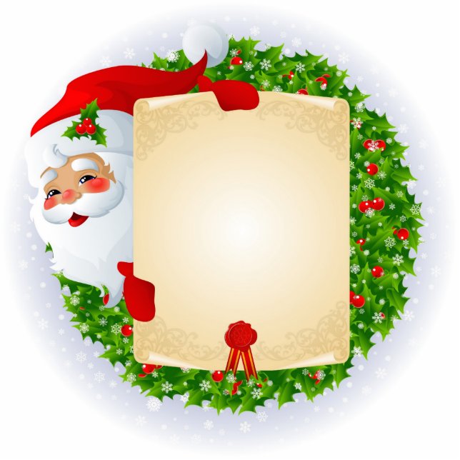 Santa Ornament Photo Sculpture Decoration (Front)