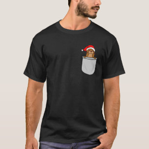 Santa Otter Pocket Funny Cute Christmas Gift T-Shirt