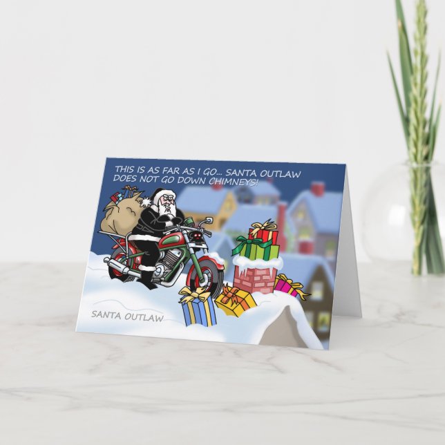Santa Outlaw© Christmas Card (Chimney) (Front)