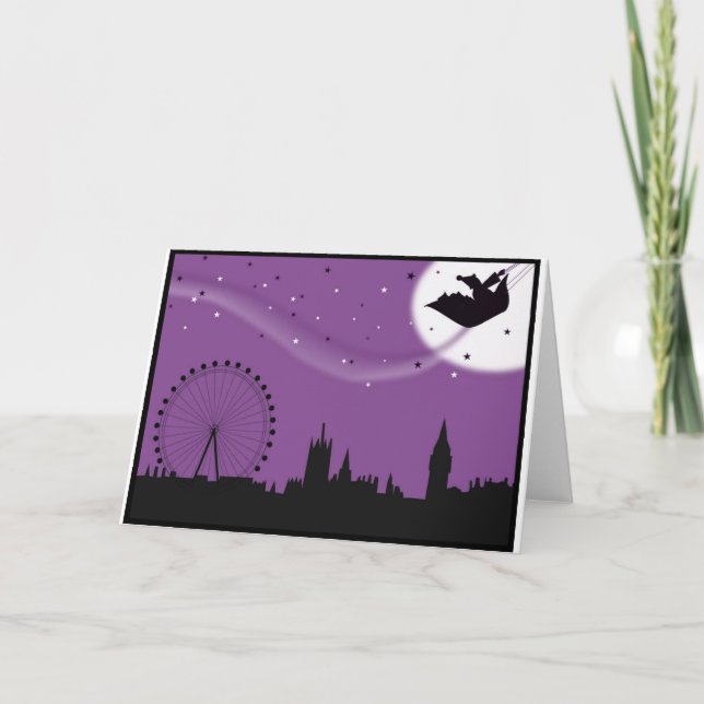 Santa over London - Christmas card (Front)