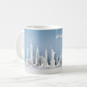 Santa Over New York City Christmas Mug