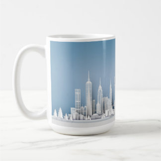 Santa Over New York City Christmas Mug
