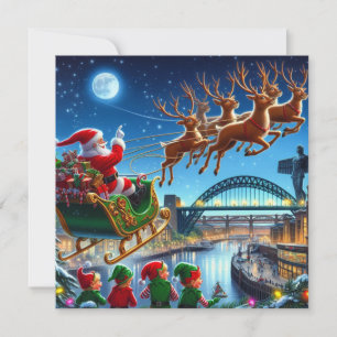 Santa over the Toon Holiday Card