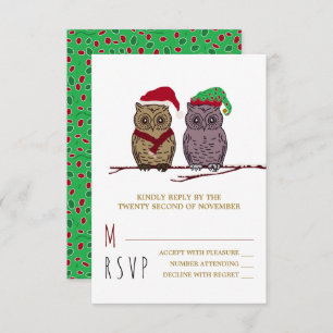 Santa Owl and Elf Owl RSVP