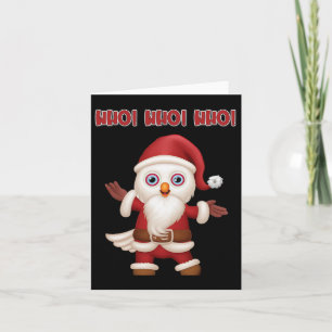Santa Owl Festive Fun Christmas Card