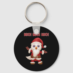 Santa Owl Festive Fun Christmas Key Ring