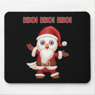Santa Owl Festive Fun Christmas Mouse Mat