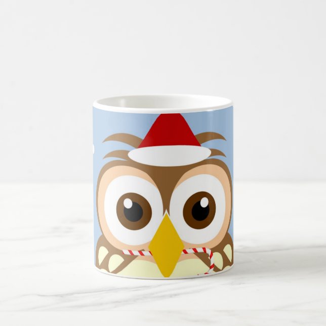 Santa Owl Holiday Mug (Center)