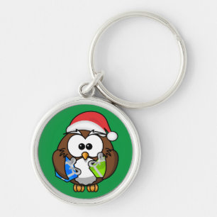 SANTA OWL KEY RING