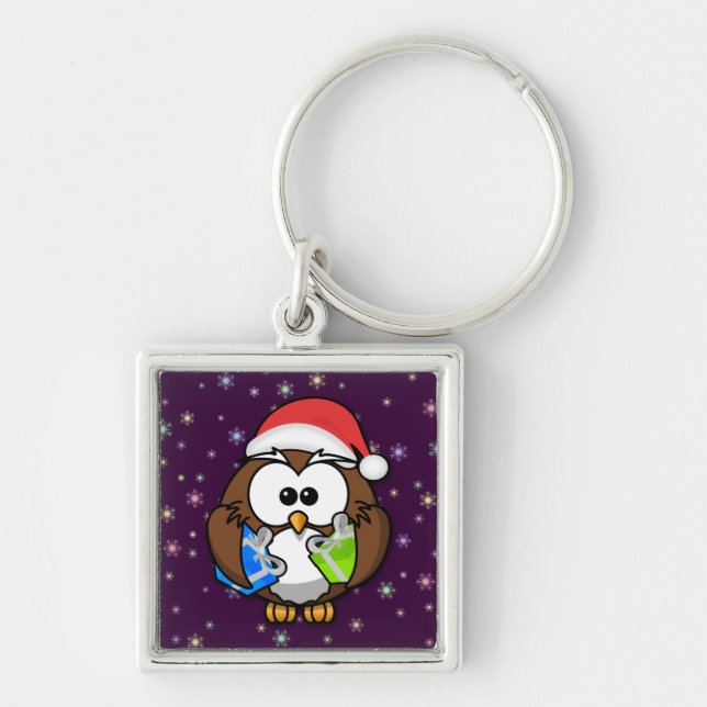Santa owl key ring (Front)