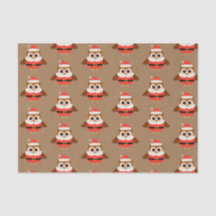Santa Owl Tissue Paper