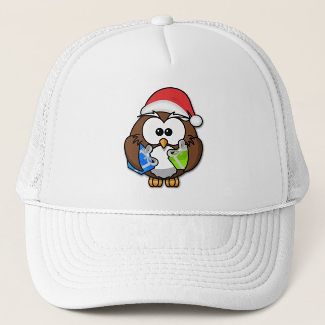 Santa owl trucker hat (Front)