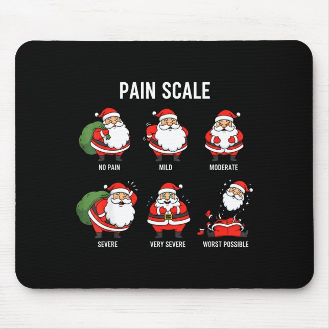 Santa Pain Scale Funny Christmas Design For Nurse  Mouse Mat (Front)