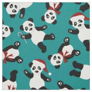 Santa Pandas Fabric