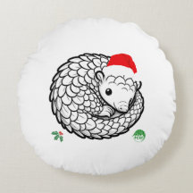 Santa Pangolin Pillow