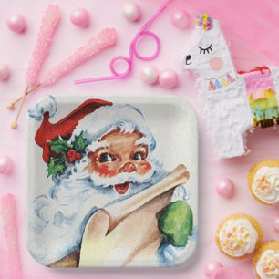 Santa Paper Plate