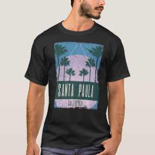 Santa Paula California CA Vintage Vaporwave Retro T-Shirt