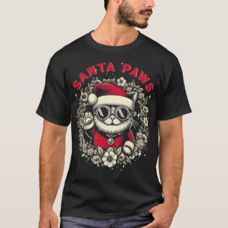 Santa Paws Cat Lover T-Shirt