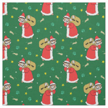 Santa Paws Cats Christmas Green