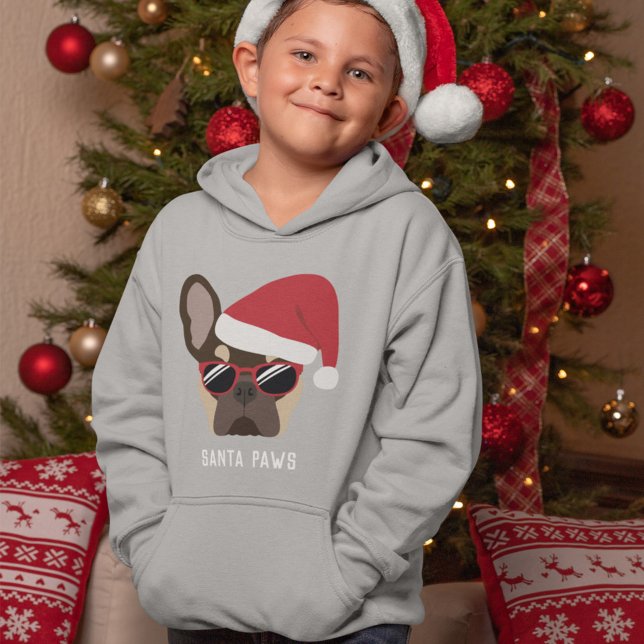 Santa Paws Christmas Brown and Tan French Bulldog (Creator Uploaded)
