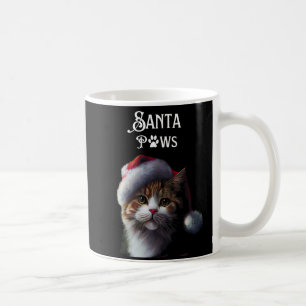 Santa Paws Christmas   Cat  Coffee Mug