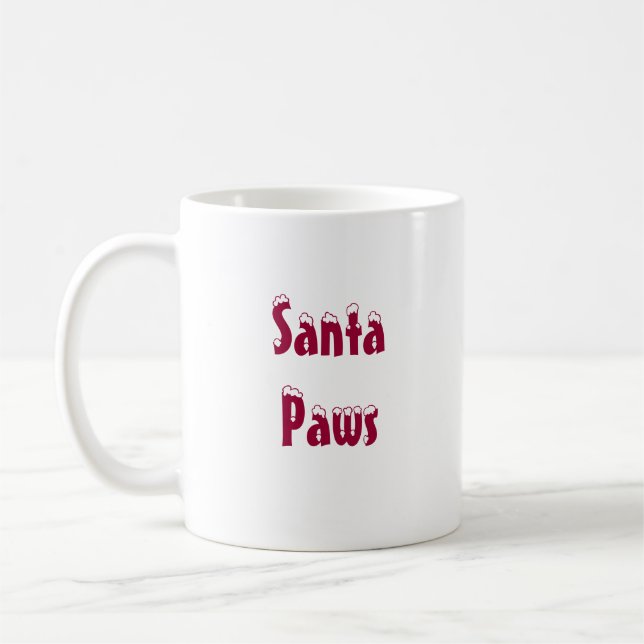 Santa Paws Coffee Mug (Left)