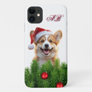 Santa Paws Corgi Holiday iPhone Design 11 Case