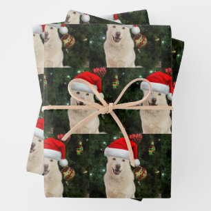 Santa Paws - Crystal the Husky  Wrapping Paper Sheet
