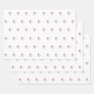 Santa Paws - Cute Dog Theme Christmas Wrapping Paper Sheet