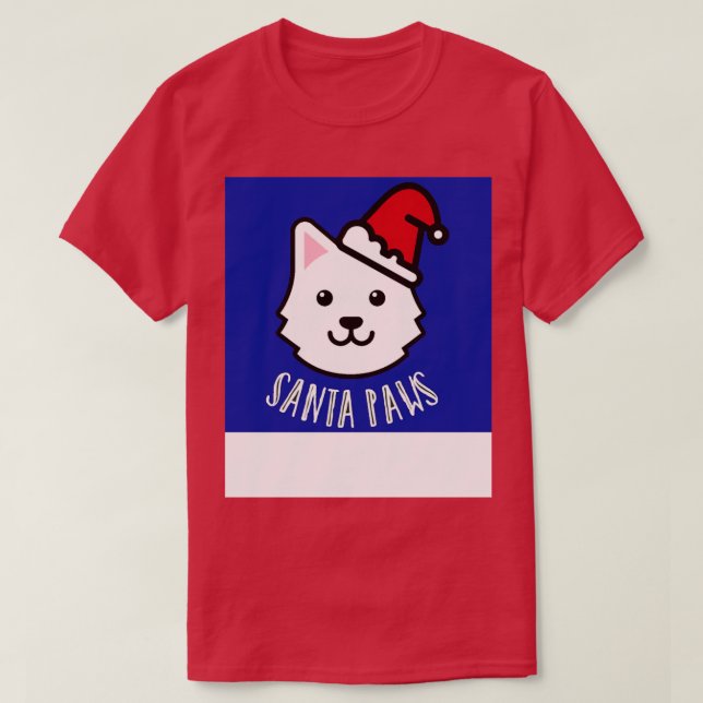 Santa Paws dog TShirt (Design Front)