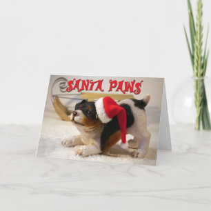 Santa Paws Funny Christmas  - Add YOUR DOG PHOTO Card