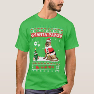 Santa Paws German Shepherd Merry Christmas Dog Fun T-Shirt