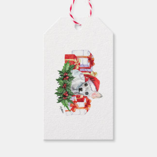 Santa Paws Gift Tag - Christmas Chihuahua
