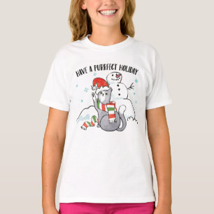 Santa Paws   Have A Purrfect Holiday T-Shirt
