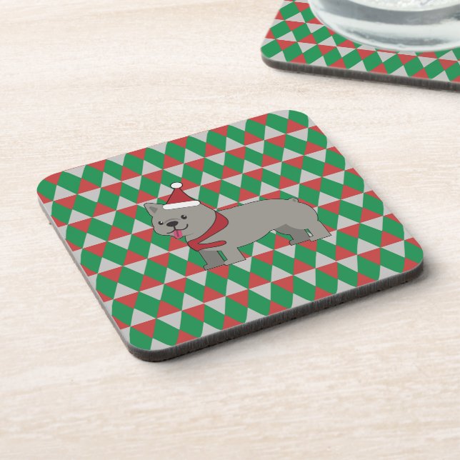 Santa Paws Holiday Coaster (Left Side)