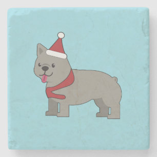 Santa Paws Holiday Stone Coaster