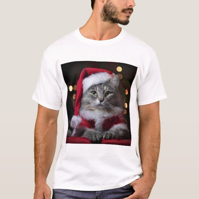 Santa Paws in Holiday Glow T-Shirt (Front)