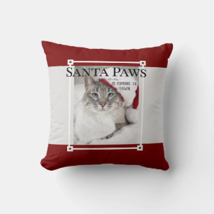 Santa Paws Is Coming To Town Christmas Cushion