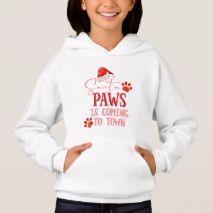 Santa Paws is Coming to Town Christmas Typography