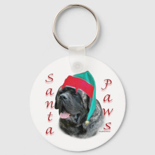 Santa Paws Mastiff Keychain