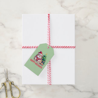 Santa Paws Says Happy Holidays Gift Tags