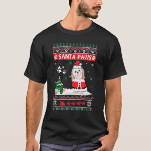 Santa Paws Shih Tzu Merry Christmas Dog Xmas T-Shirt