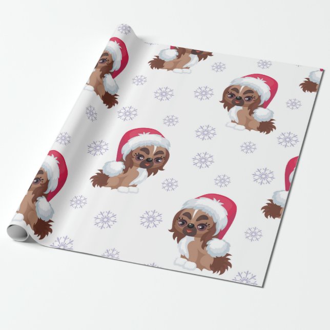 Santa Paws  Wrapping Paper (Unrolled)