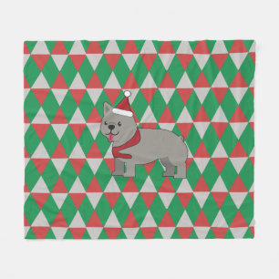 Santa PawsHoliday Diamonds Dog Fleece Blanket