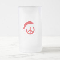 Santa Peace Sign Ho Ho Ho with Santa Hat