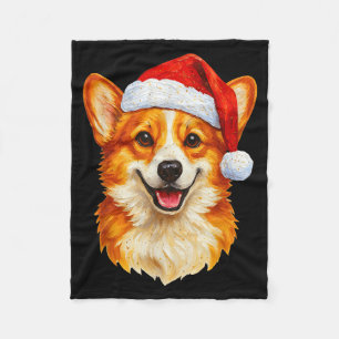 Santa Pembroke Welsh Corgi Christmas Welsh Corgi D Fleece Blanket
