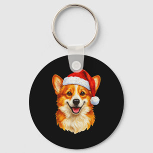 Santa Pembroke Welsh Corgi Christmas Welsh Corgi D Key Ring